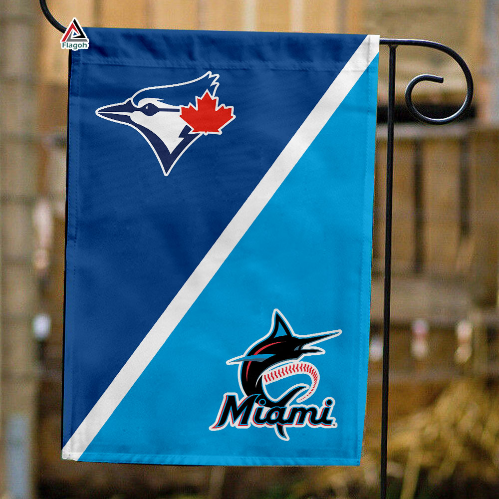 Blue Jays vs Marlins House Divided Flag, MLB House Divided Flag