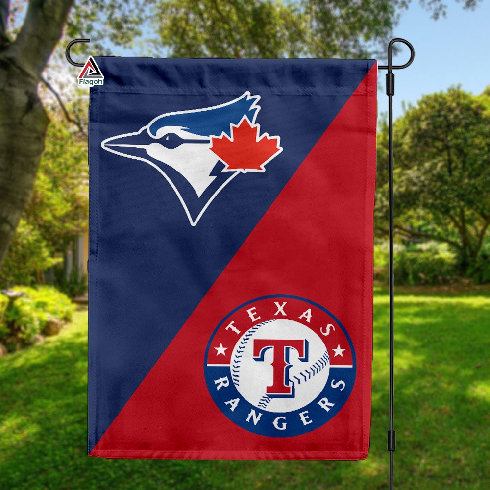 Blue Jays vs Rangers House Divided Flag, MLB House Divided Flag