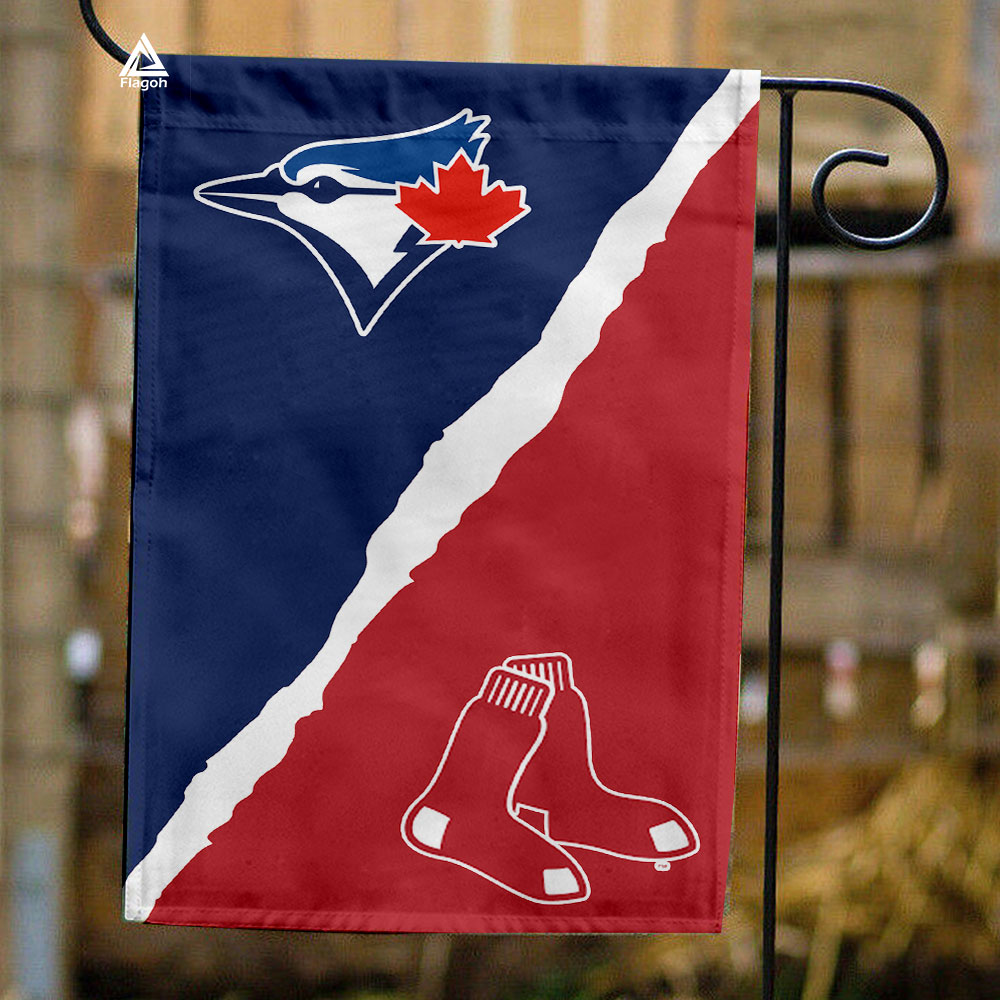 Blue Jays vs Red Sox House Divided Flag, MLB House Divided Flag