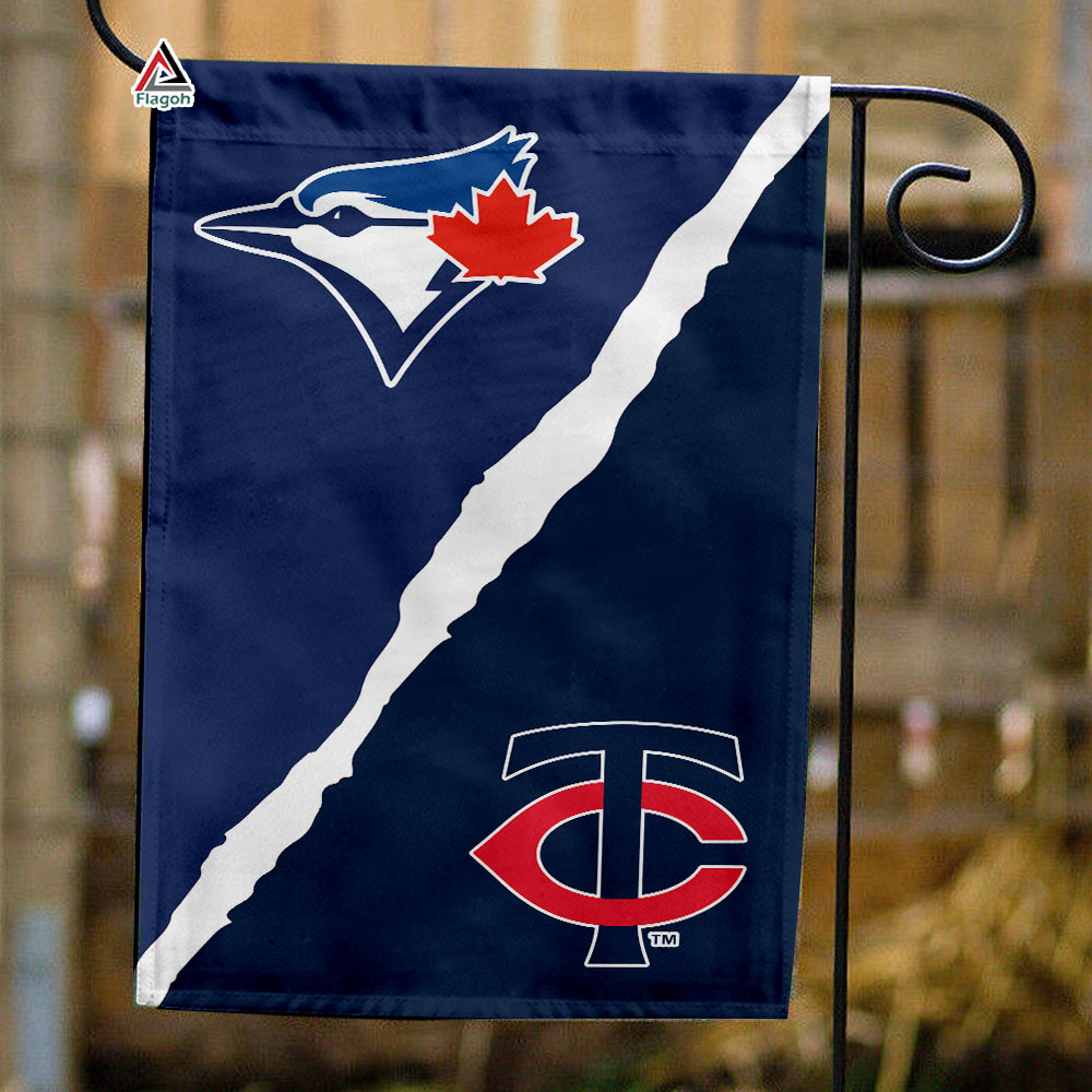 Blue Jays vs Twins House Divided Flag, MLB House Divided Flag