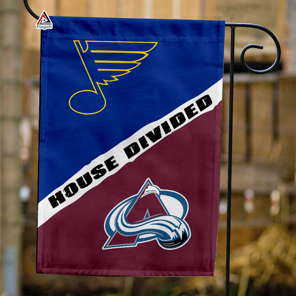 Blues vs Avalanche House Divided Flag, NHL House Divided Flag