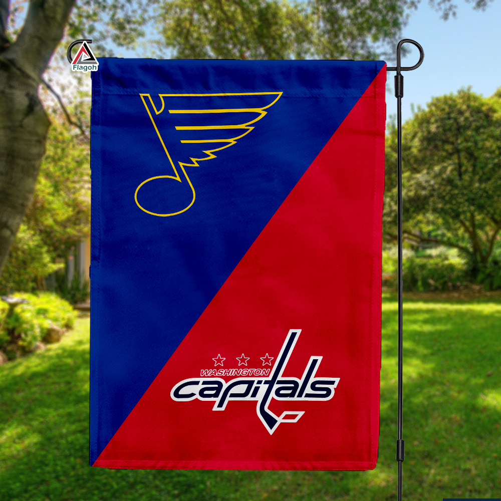 Blues vs Capitals House Divided Flag, NHL House Divided Flag