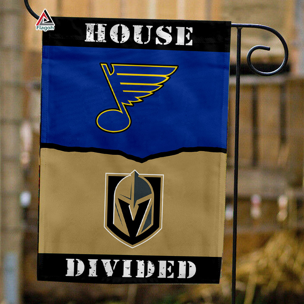 Blues vs Golden Knights House Divided Flag, NHL House Divided Flag