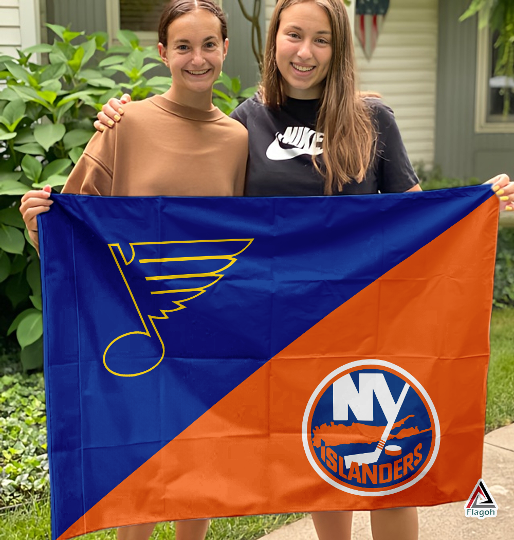 Blues vs Islanders House Divided Flag, NHL House Divided Flag - Image 3