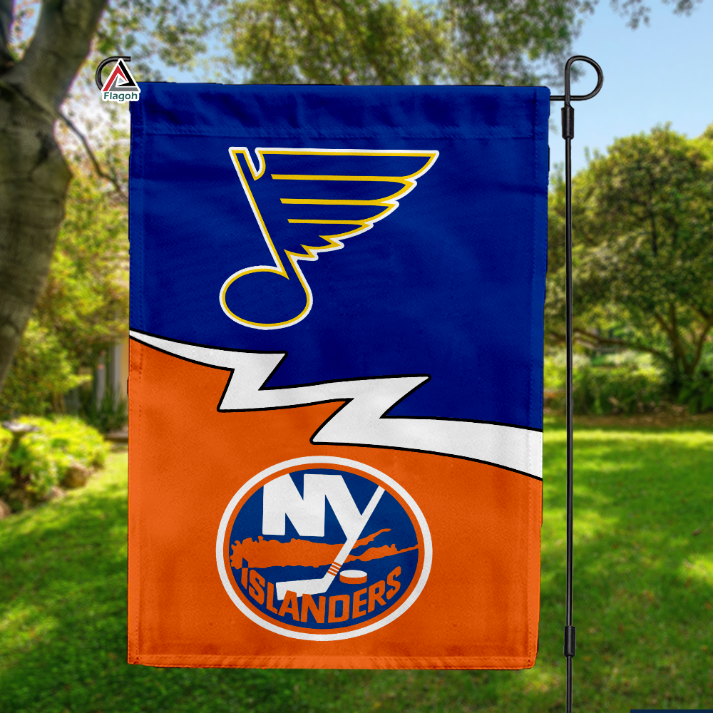 Blues vs Islanders House Divided Flag, NHL House Divided Flag