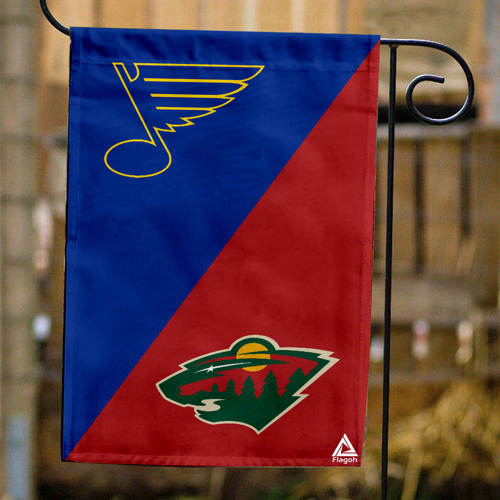 Blues vs Wild House Divided Flag, NHL House Divided Flag
