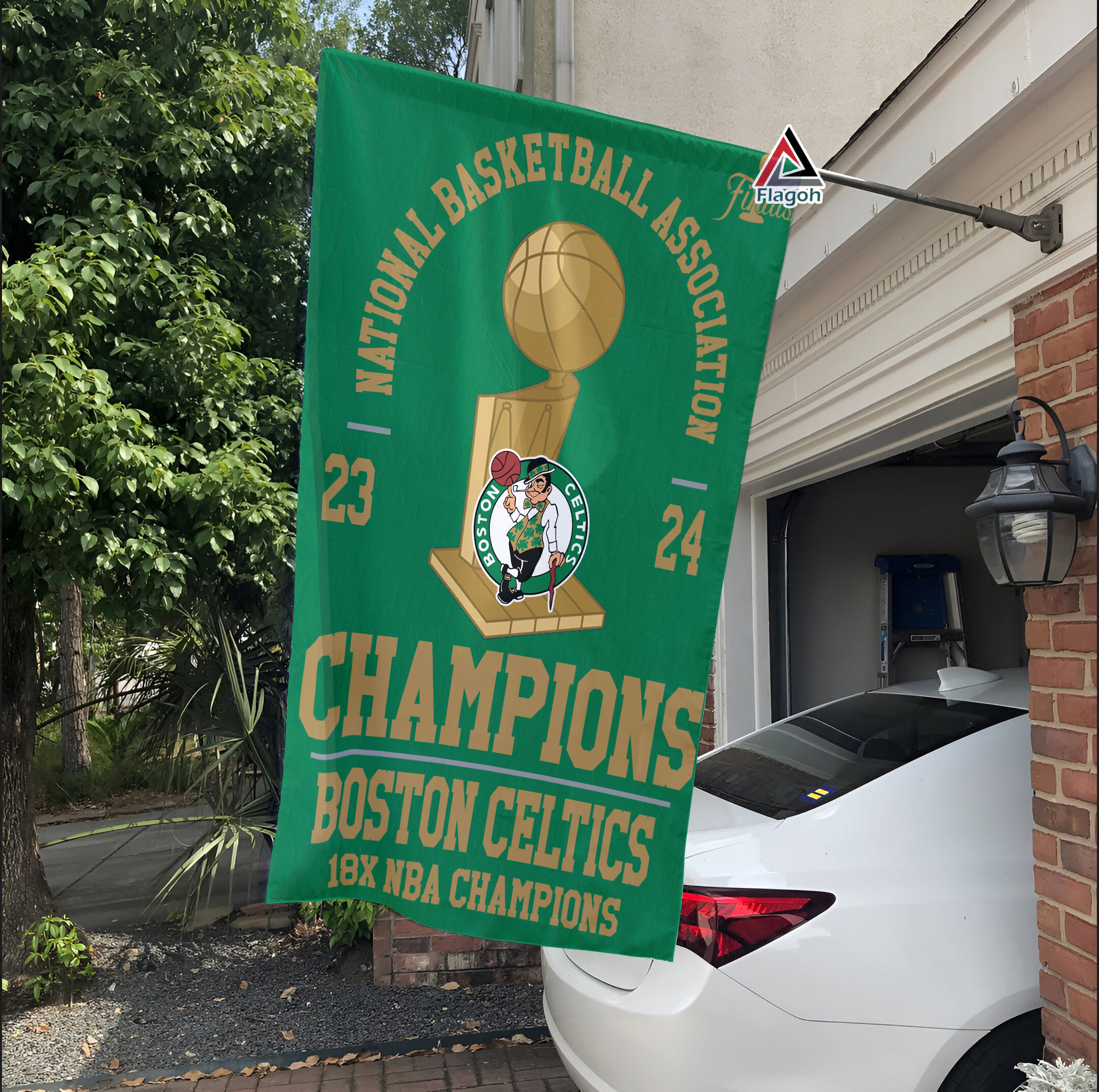 Boston Celtics 2024 Finals Champion Flag, Celtics Championships Banner, Celtics 2024 Flag, 2024 NBA Champion Flag, NBA Premium Flag - Image 3
