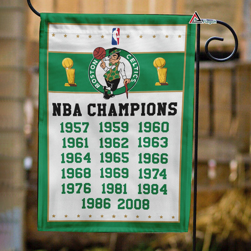 Boston Celtics Championship Flag, NBA Premium Flag, NBA Championship Flag