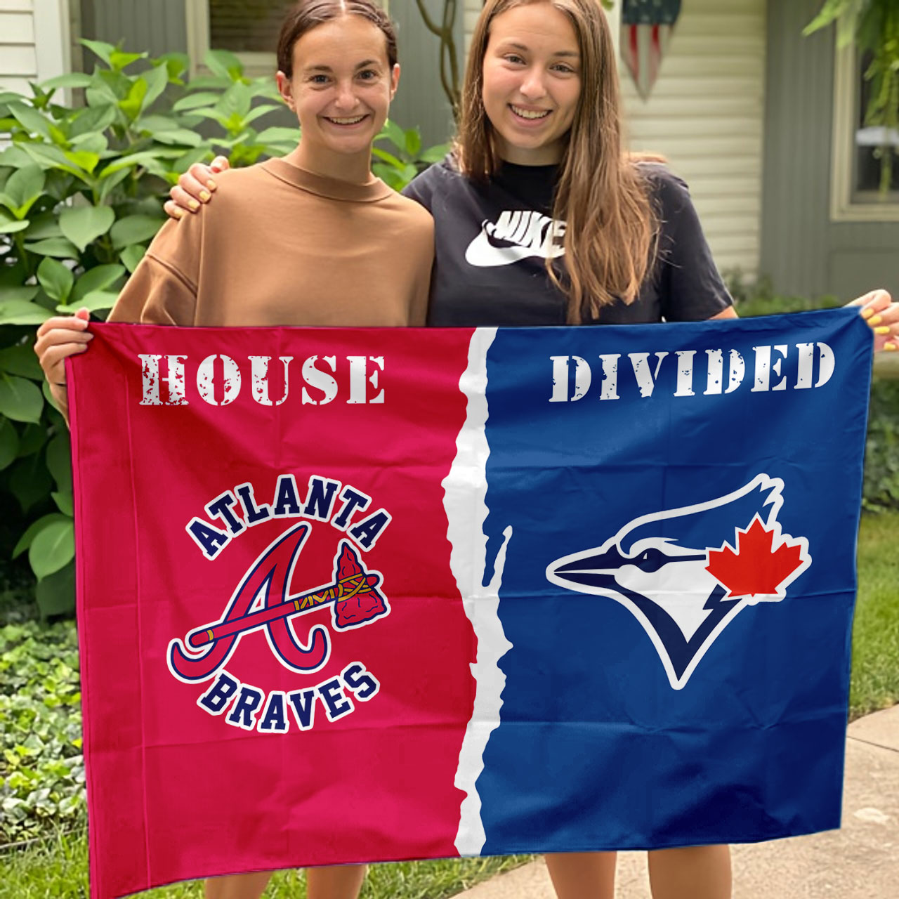 Braves vs Blue Jays House Divided Flag, MLB House Divided Flag - Image 3