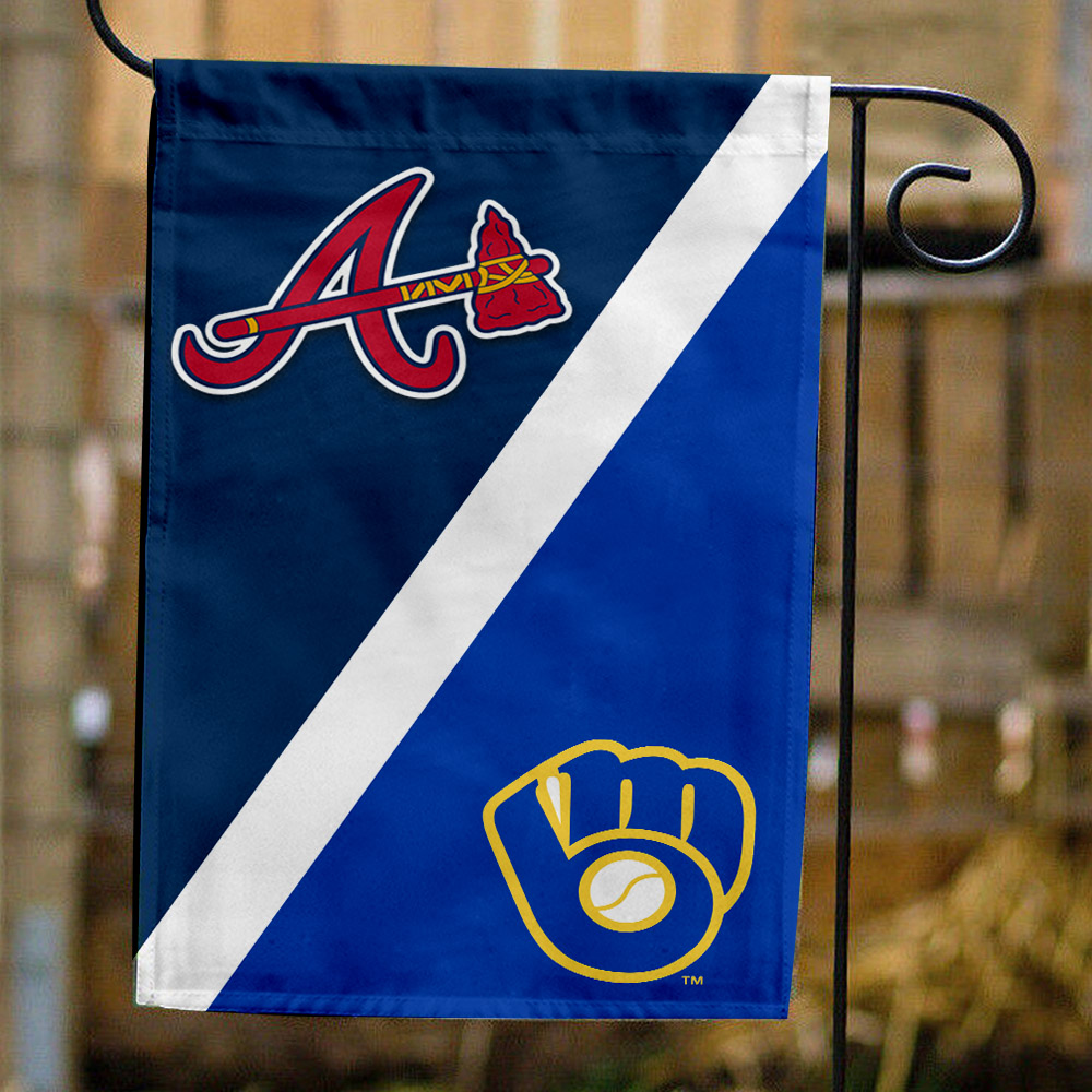 Braves vs Brewers House Divided Flag, MLB House Divided Flag