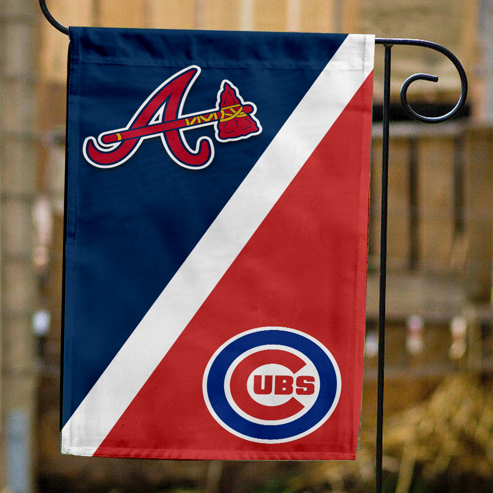 Braves vs Cubs House Divided Flag, MLB House Divided Flag