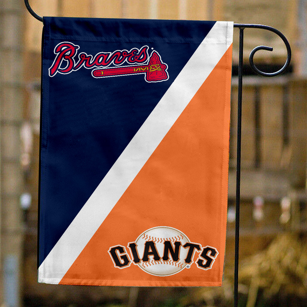 Braves vs Giants House Divided Flag, MLB House Divided Flag