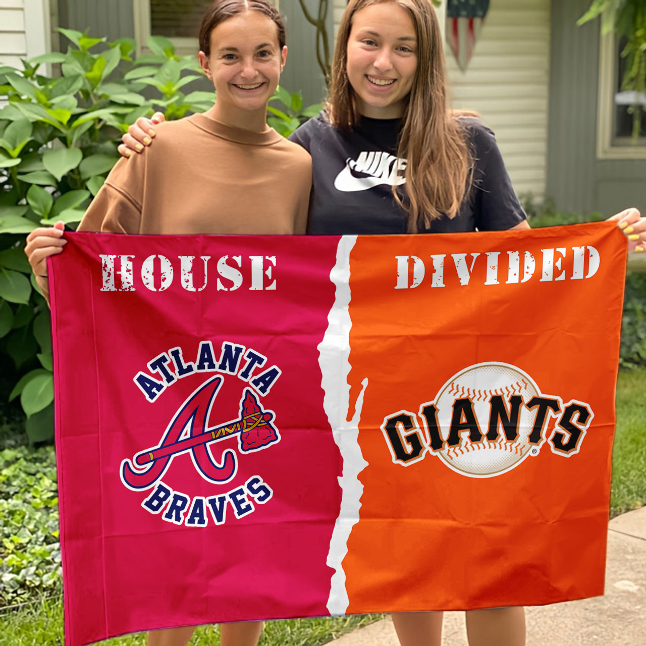 Braves vs Giants House Divided Flag, MLB House Divided Flag - Image 3
