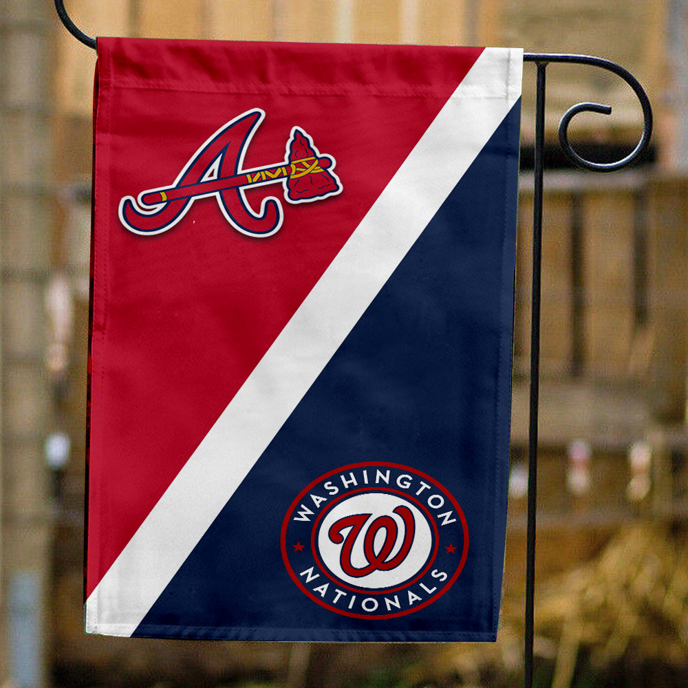 Braves vs Nationals House Divided Flag, MLB House Divided Flag