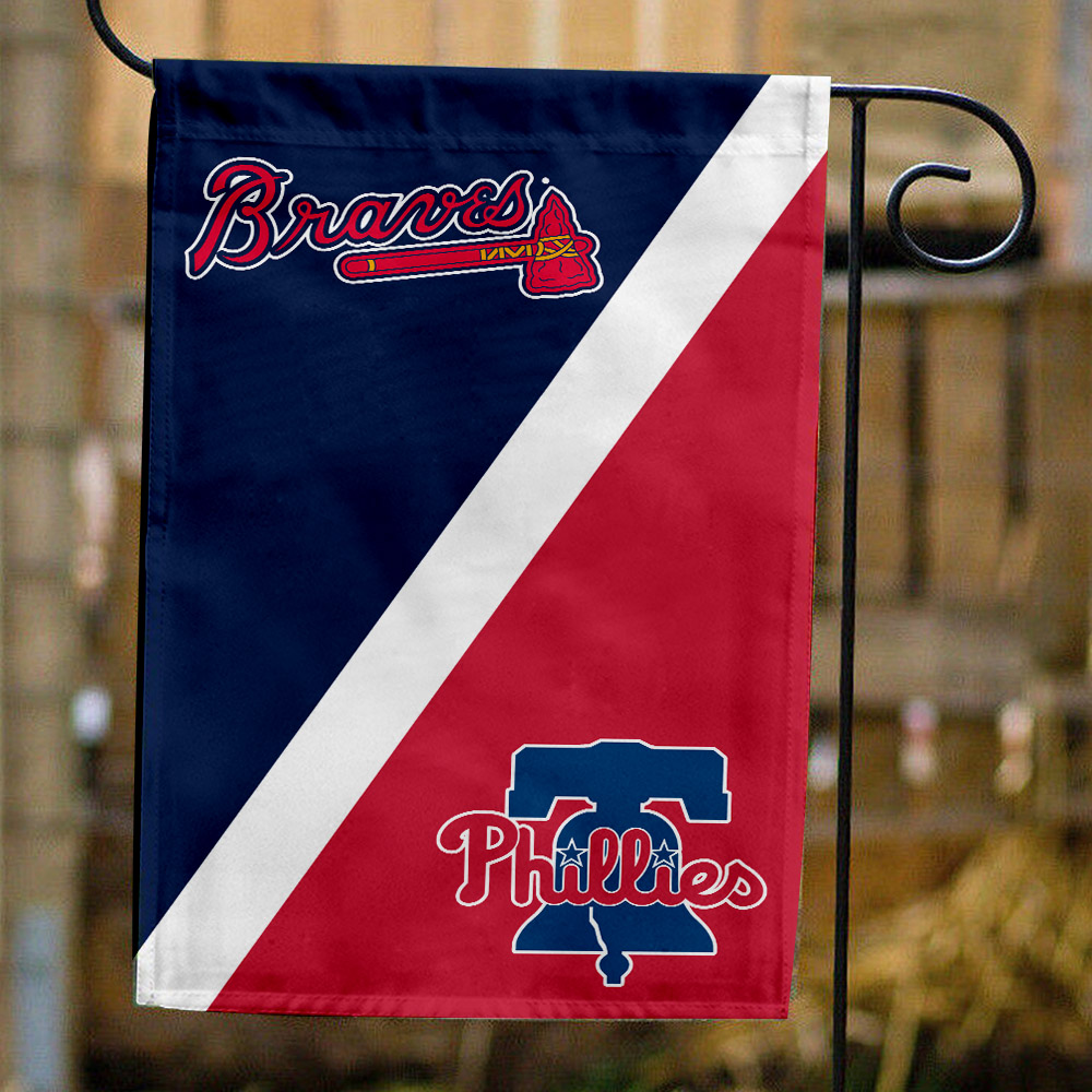 Braves vs Phillies House Divided Flag, MLB House Divided Flag