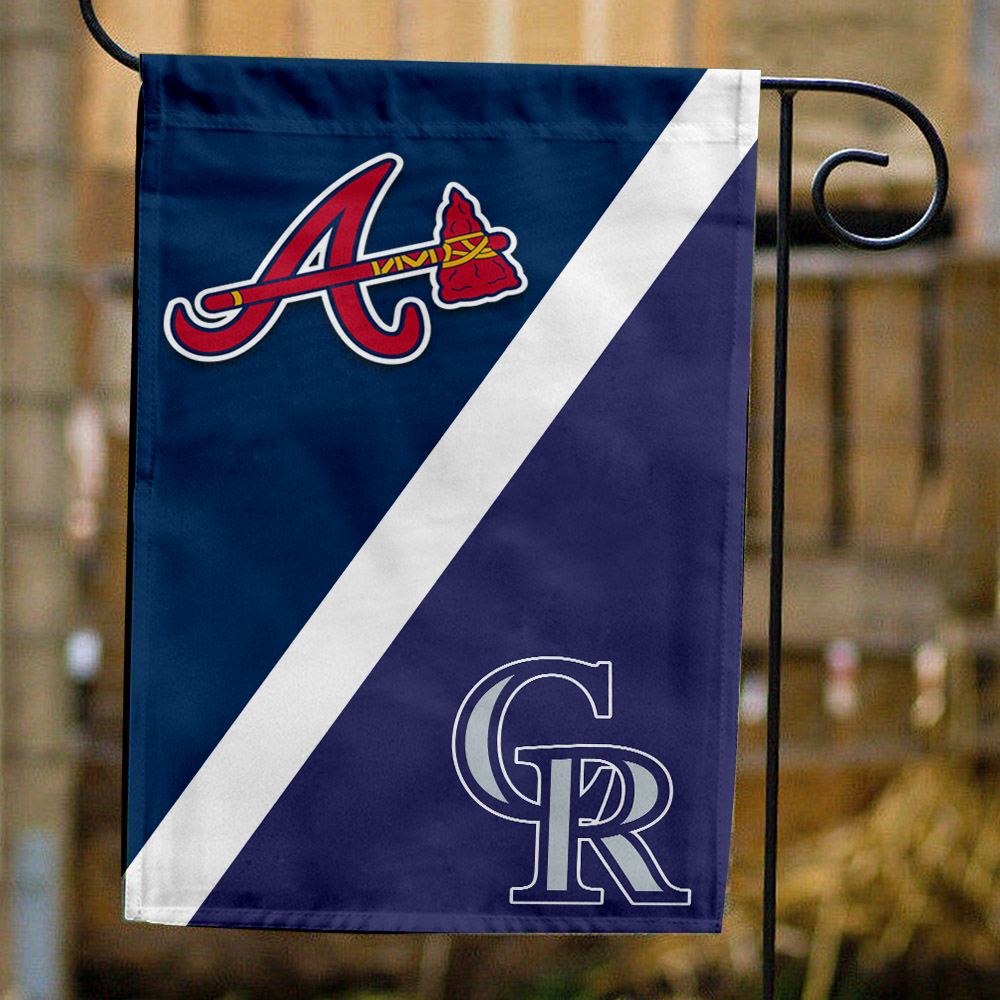 Braves vs Rockies House Divided Flag, MLB House Divided Flag