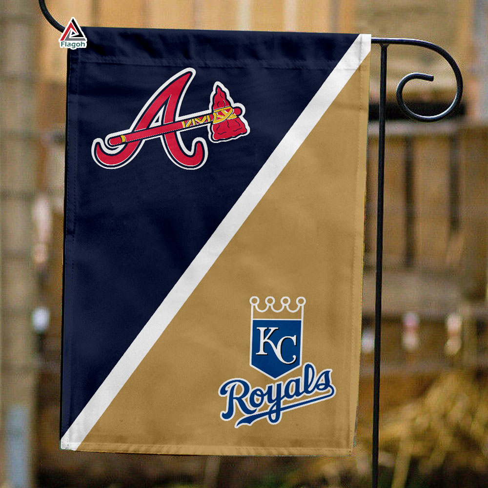 Braves vs Royals House Divided Flag, MLB House Divided Flag