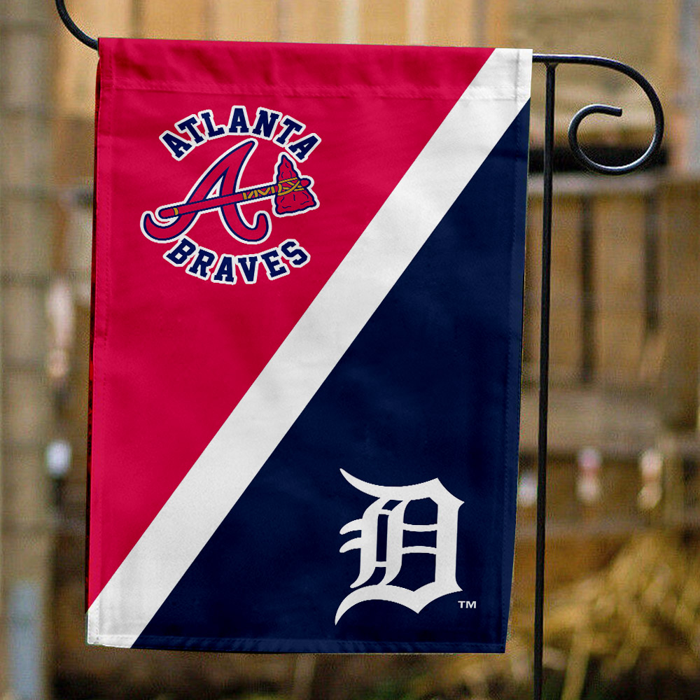 Braves vs Tigers House Divided Flag, MLB House Divided Flag