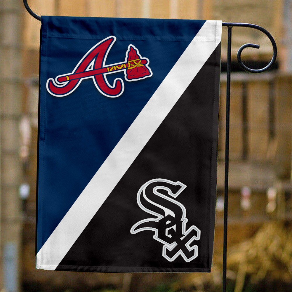 Braves vs White Sox House Divided Flag, MLB House Divided Flag
