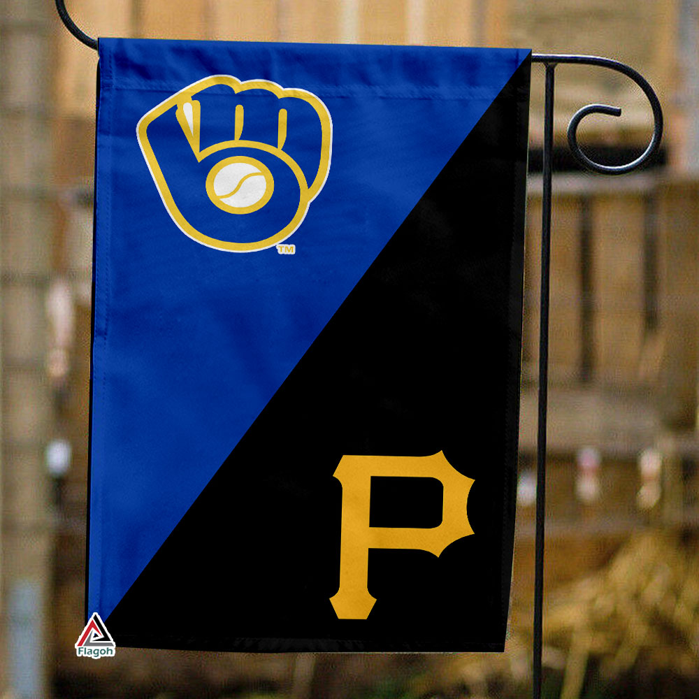 Brewers vs Pirates House Divided Flag, MLB House Divided Flag