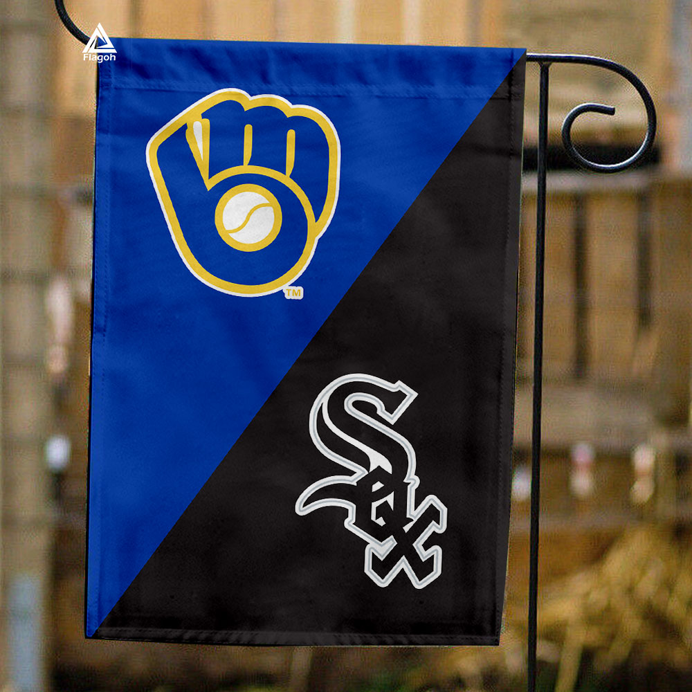 Brewers vs White Sox House Divided Flag, MLB House Divided Flag