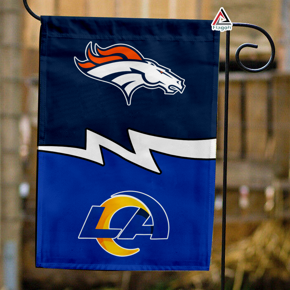 Broncos vs Rams House Divided Flag, NFL House Divided Flag