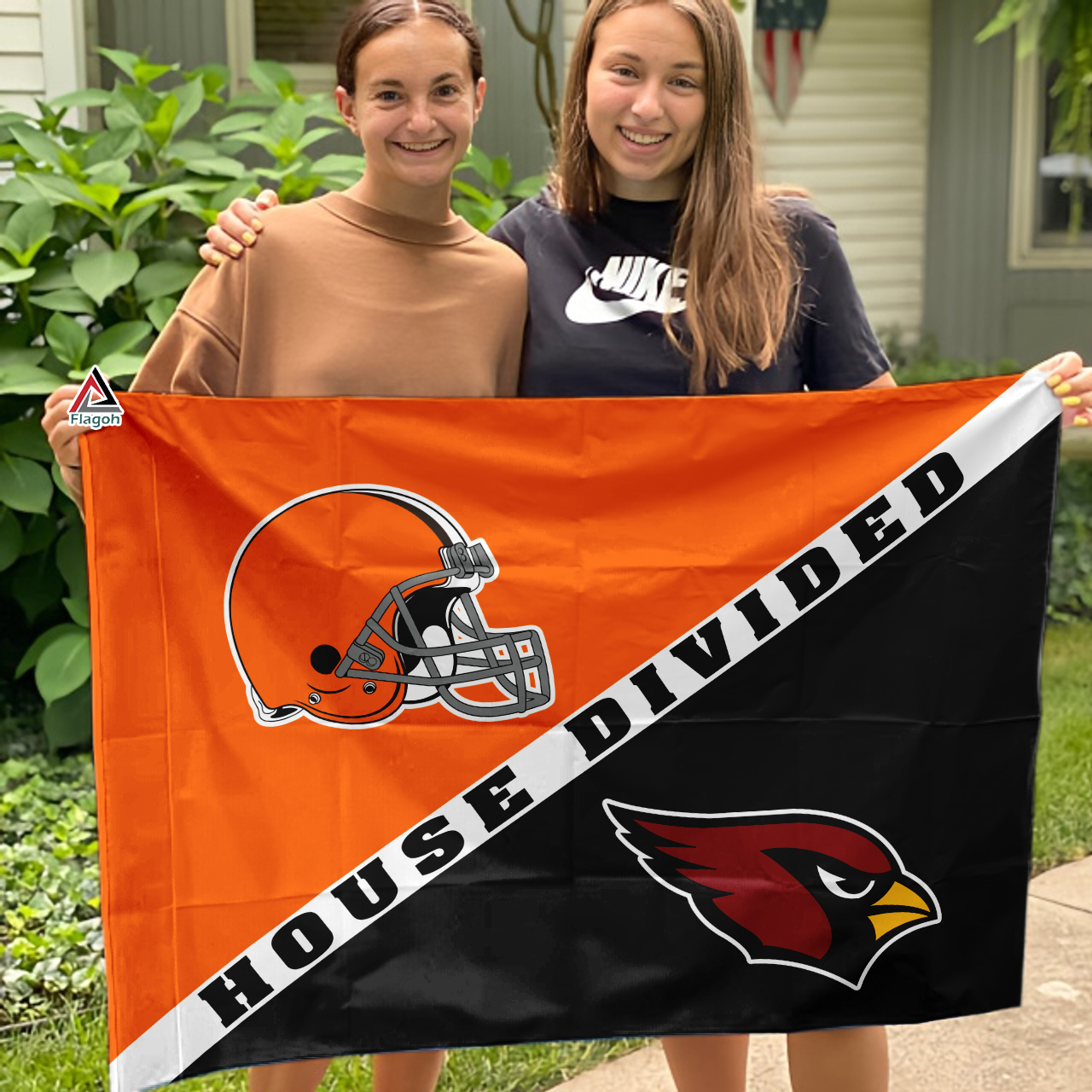 Browns vs Cardinals House Divided Flag, NFL House Divided Flag - Image 3