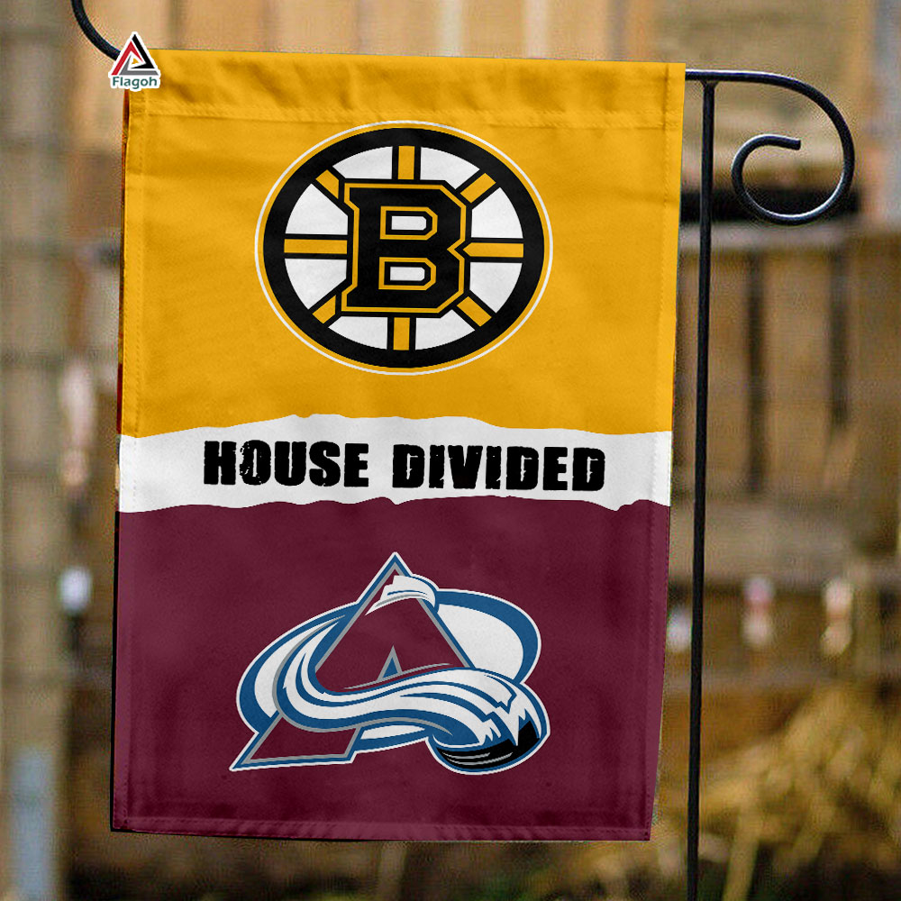 Bruins vs Avalanche House Divided Flag, NHL House Divided Flag
