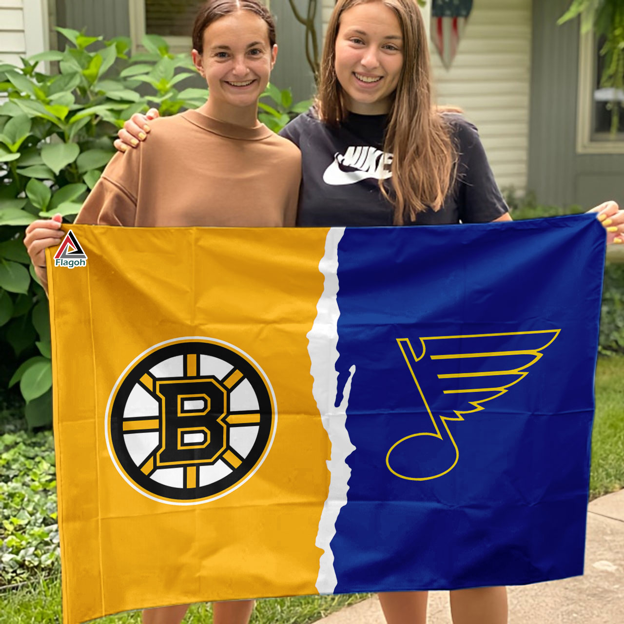 Bruins vs Blues House Divided Flag, NHL House Divided Flag - Image 3