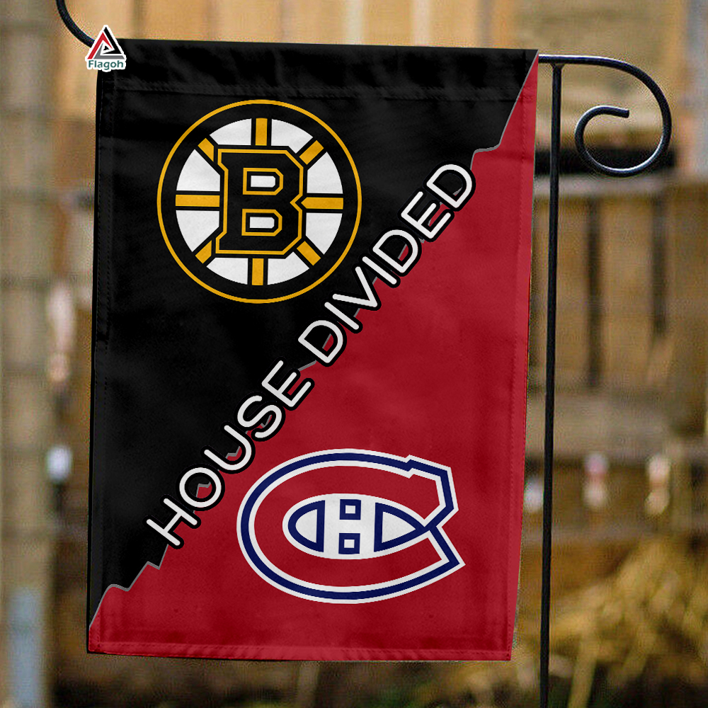 Bruins vs Canadiens House Divided Flag, NHL House Divided Flag