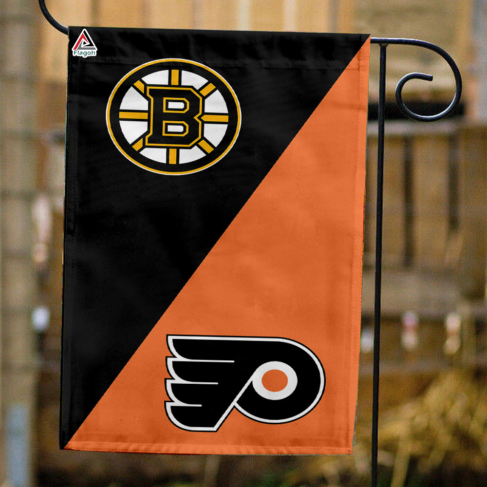 Bruins vs Flyers House Divided Flag, NHL House Divided Flag