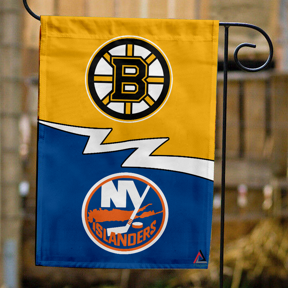 Bruins vs Islanders House Divided Flag, NHL House Divided Flag