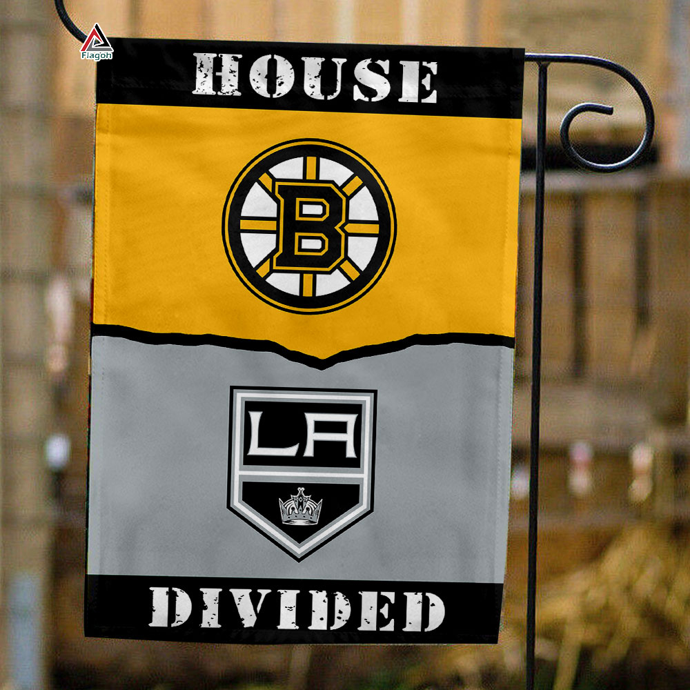 Bruins vs Kings House Divided Flag, NHL House Divided Flag