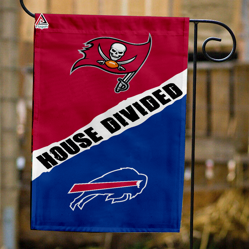 Buccaneers vs Bills House Divided Flag, NFL House Divided Flag