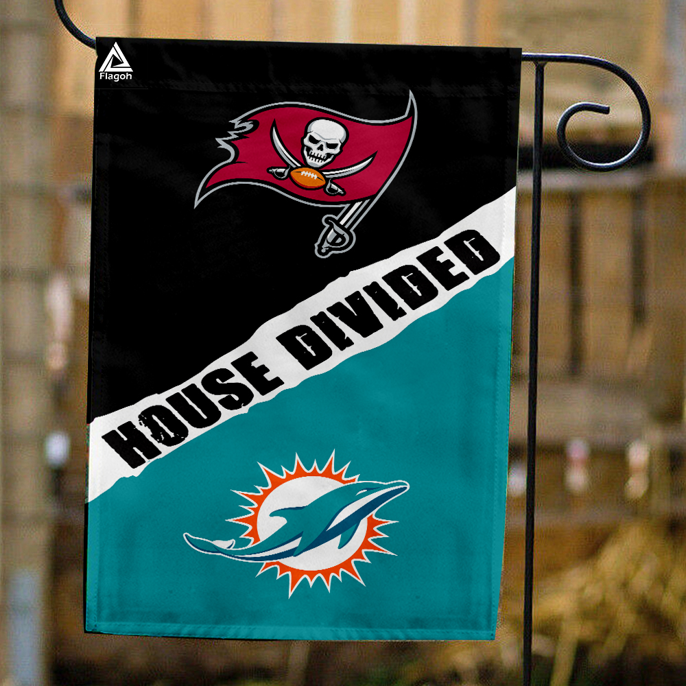 Buccaneers vs Dolphins House Divided Flag, NFL House Divided Flag