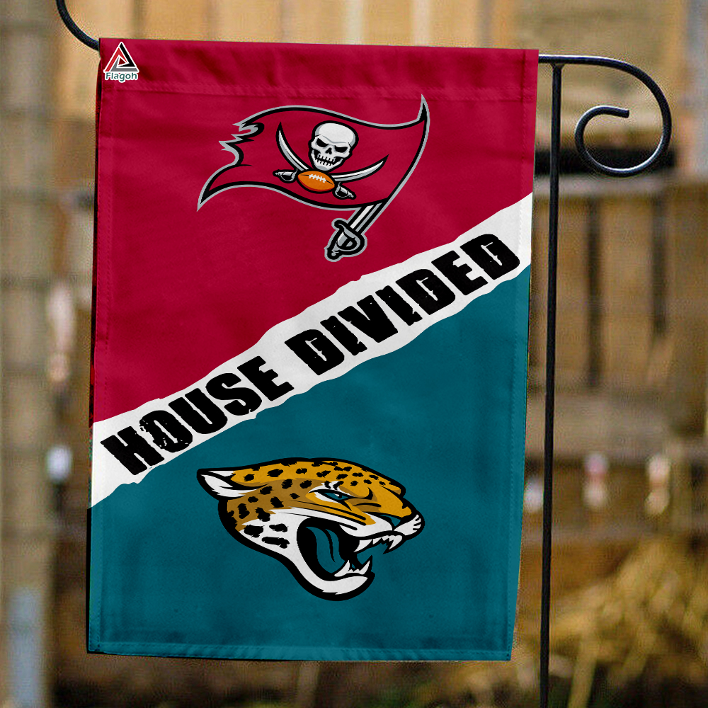 Buccaneers vs Jaguars House Divided Flag, NFL House Divided Flag