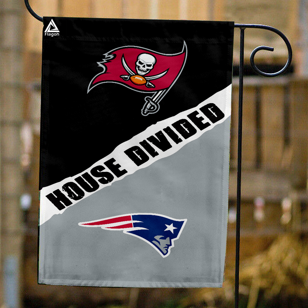 Buccaneers vs Patriots House Divided Flag, NFL House Divided Flag