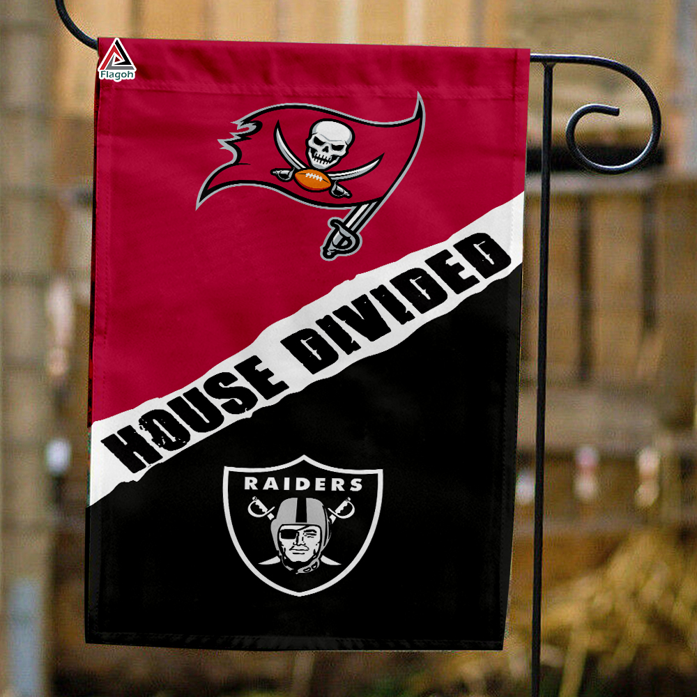 Buccaneers vs Raiders House Divided Flag, NFL House Divided Flag