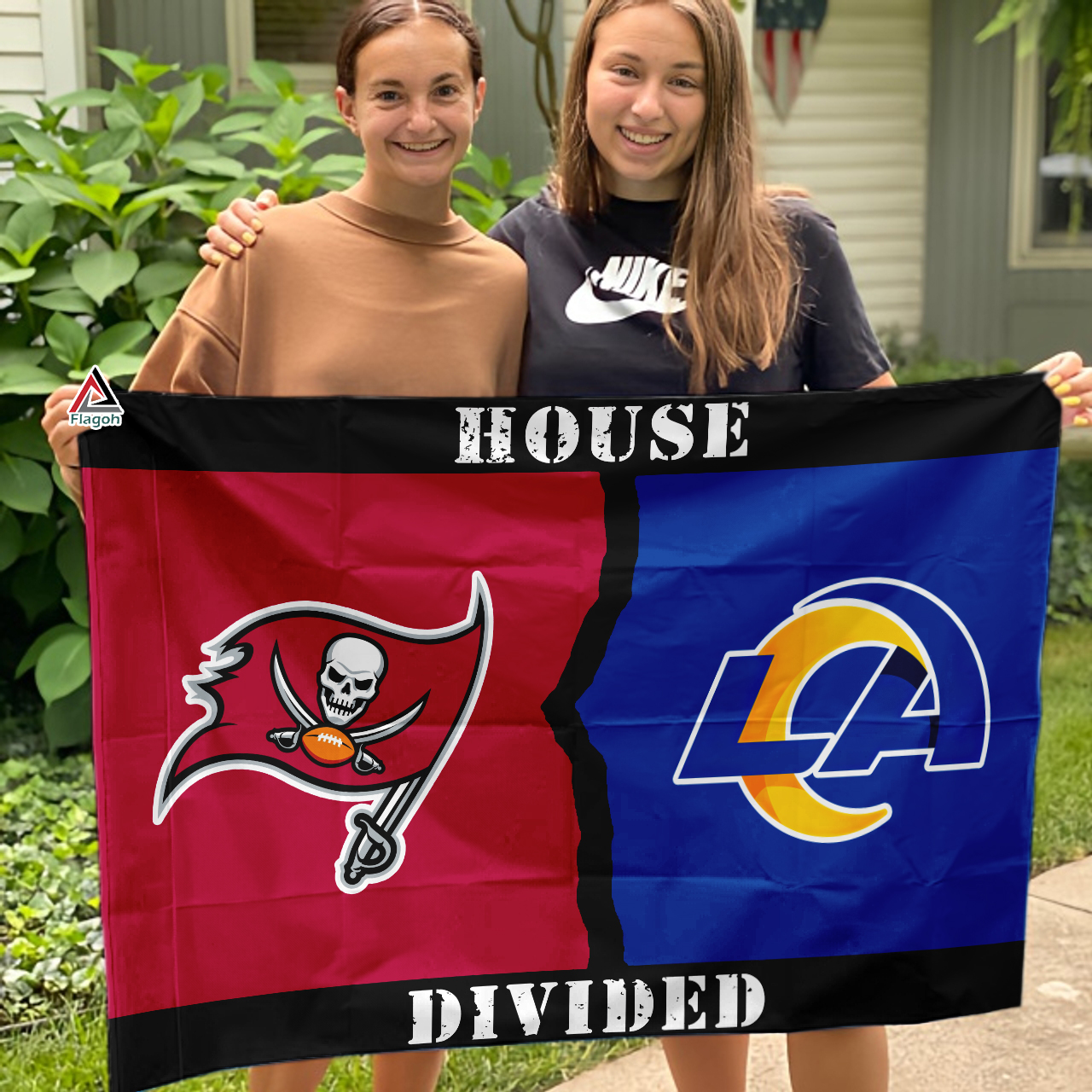 Buccaneers vs Rams House Divided Flag, NFL House Divided Flag - Image 3