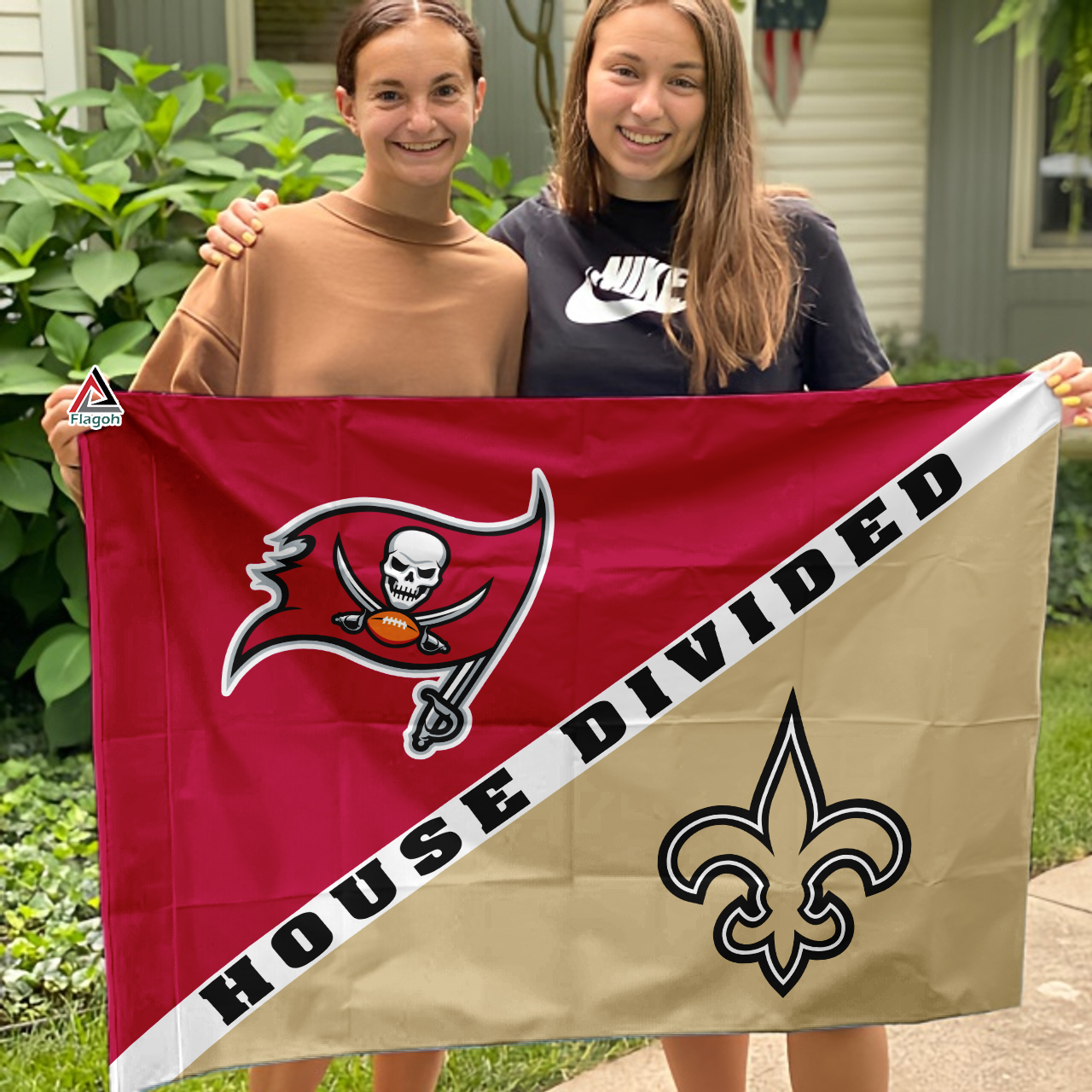 Buccaneers vs Saints House Divided Flag, NFL House Divided Flag - Image 3