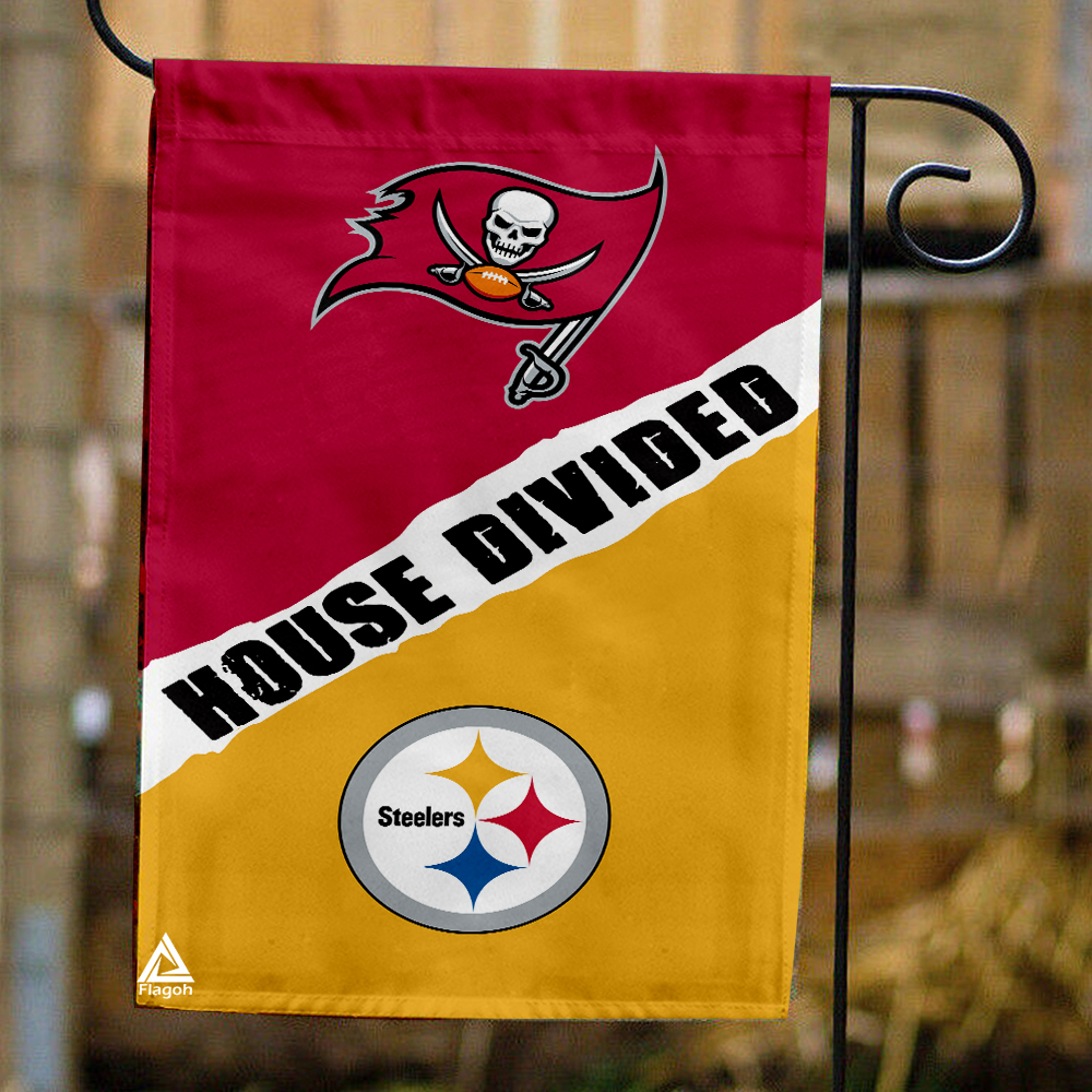 Buccaneers vs Steelers House Divided Flag, NFL House Divided Flag