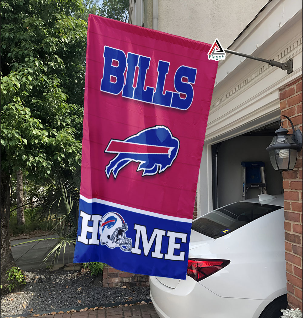Buffalo Bills Football Flag, Billy Buffalo Mascot Personalized Football Fan Welcome Flags, Custom Family Name NFL Decor - Image 8