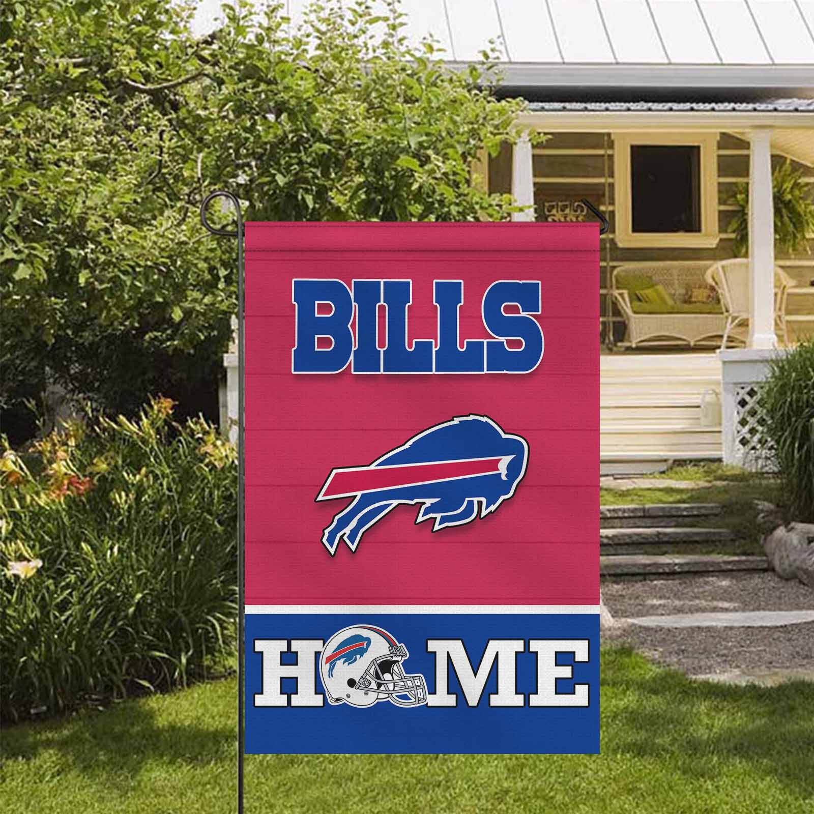 Buffalo Bills Football Flag, Billy Buffalo Mascot Personalized Football Fan Welcome Flags, Custom Family Name NFL Decor - Image 3