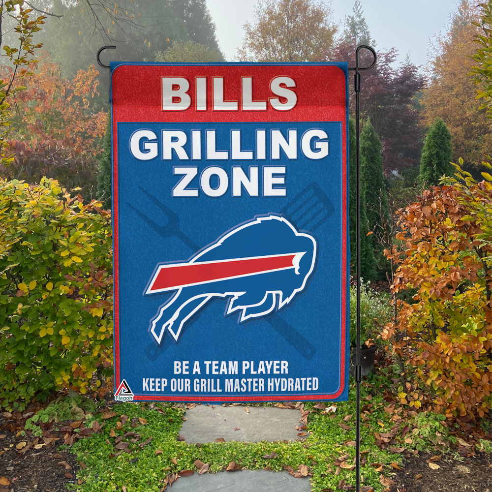 Buffalo Bills Grilling Zone Flag, Bills Football Fans BBQ Flag