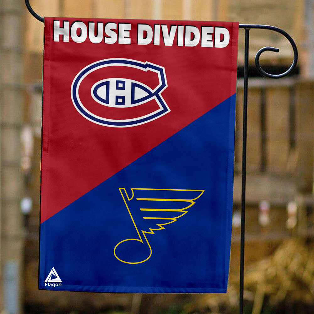 Canadiens vs Blues House Divided Flag, NHL House Divided Flag