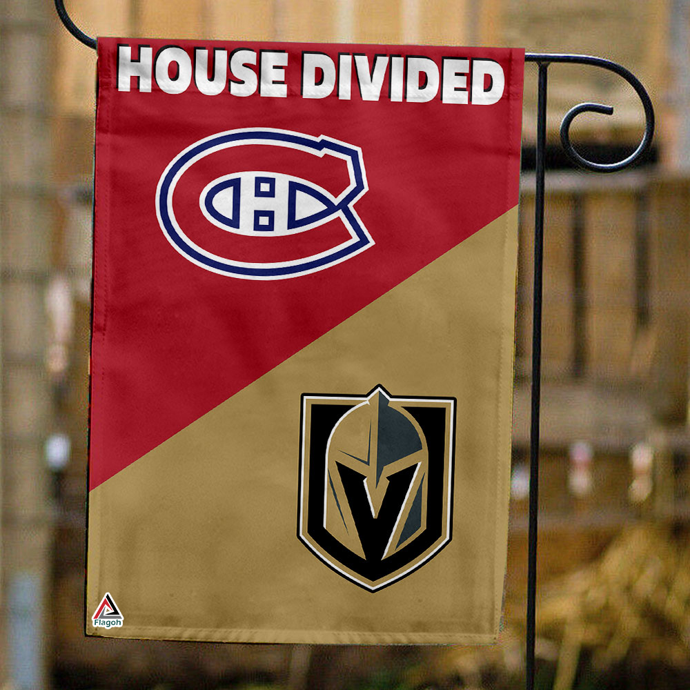 Canadiens vs Golden Knights House Divided Flag, NHL House Divided Flag