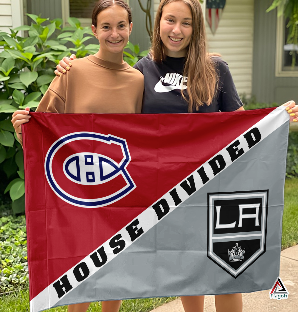Canadiens vs Kings House Divided Flag, NHL House Divided Flag - Image 3