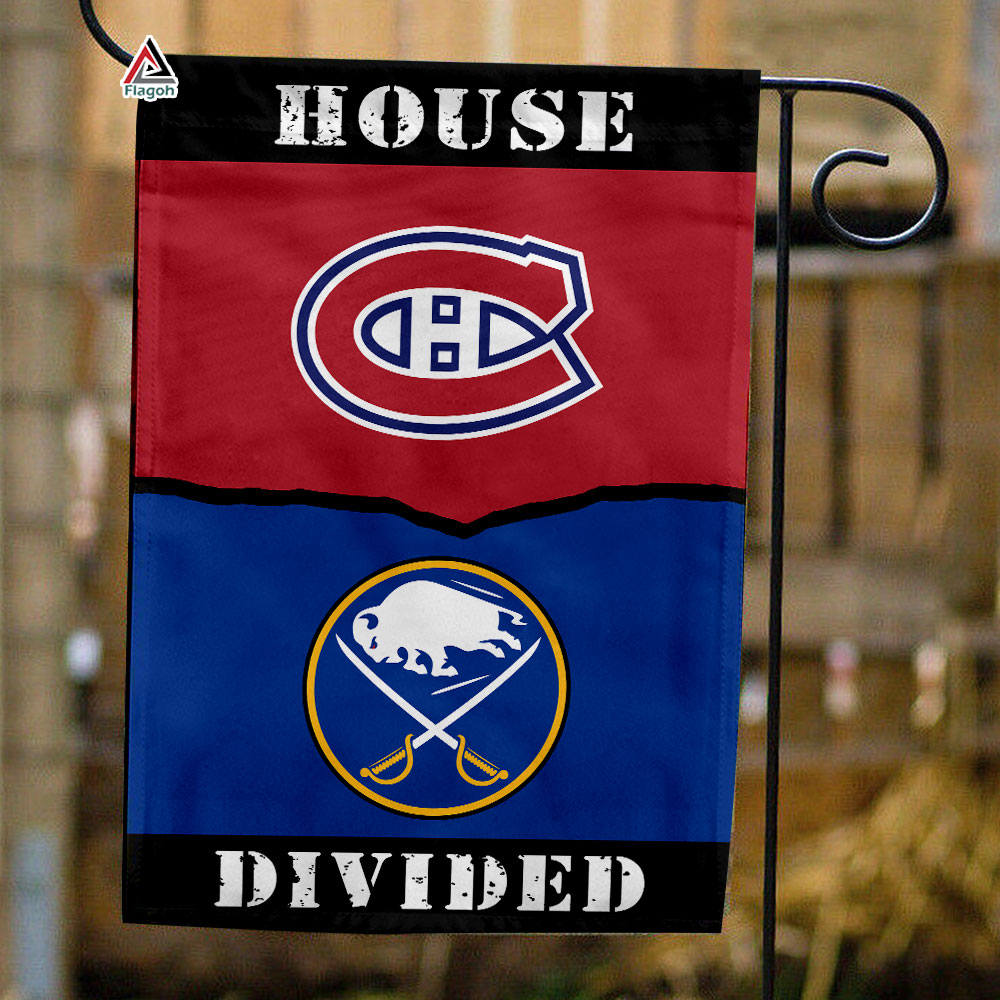 Canadiens vs Sabres House Divided Flag, NHL House Divided Flag
