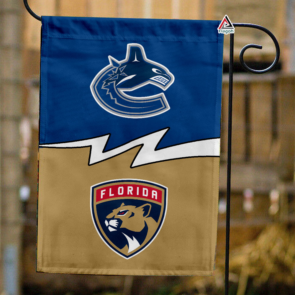 Canucks vs Panthers House Divided Flag, NHL House Divided Flag