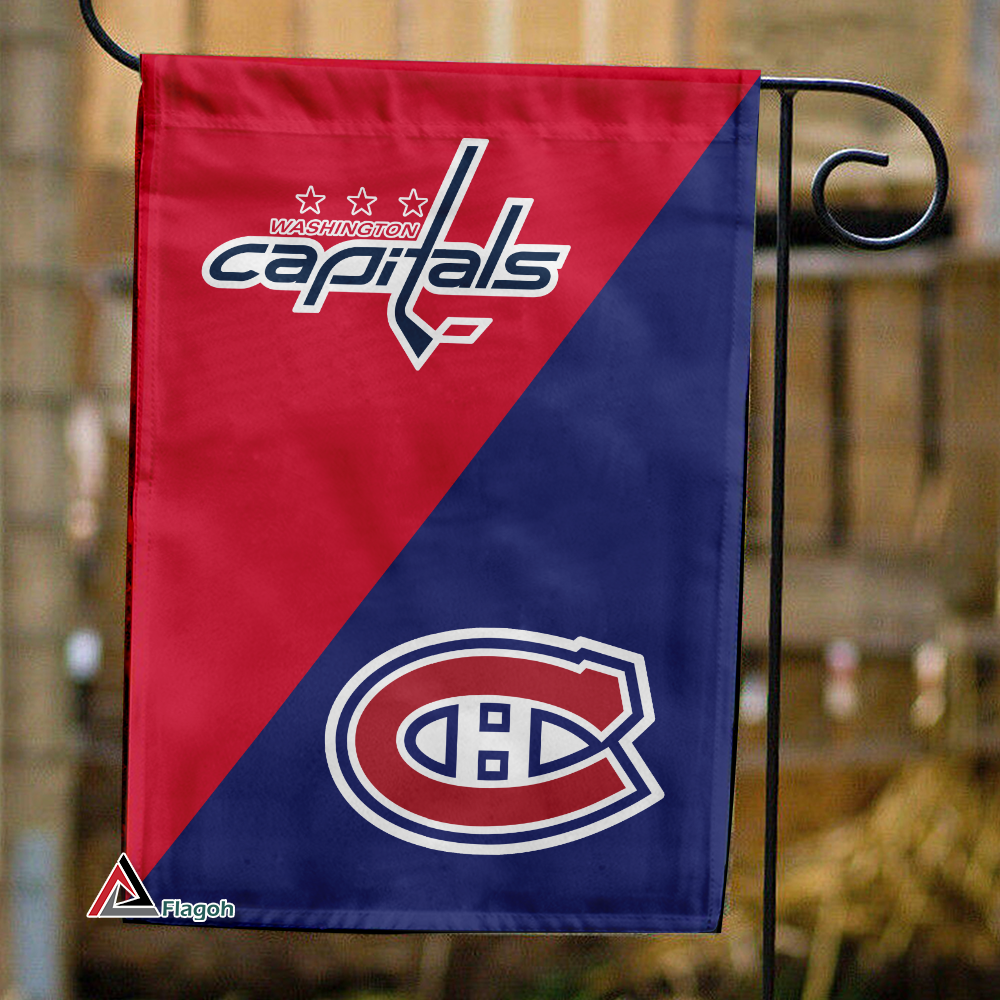 Capitals vs Canadiens House Divided Flag, NHL House Divided Flag